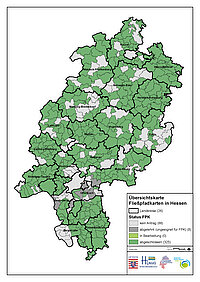 Übersicht Fließpfadkarten in Hessen