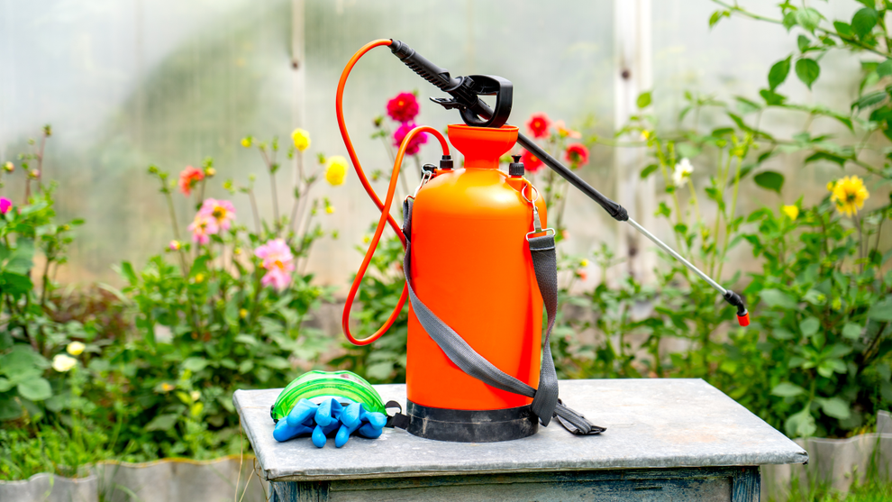 Sprühgerät für den Pflanzenschutzmitteleinsatz im Garten Sprühgerät für den Pflanzenschutzmitteleinsatz im Garten