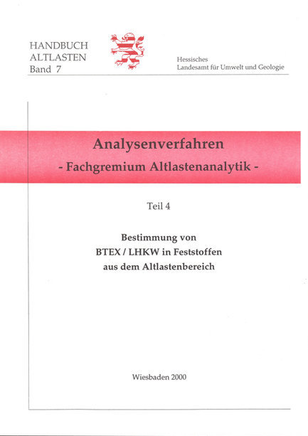 Bestimmung von BTEX/LHKW in Feststoffen aus dem Altlastenbereich