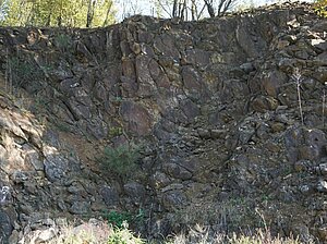 Diabase im Steinbruch Altenkirchen Meta Basalte-Diabase im Steinbruch Altenkirchen