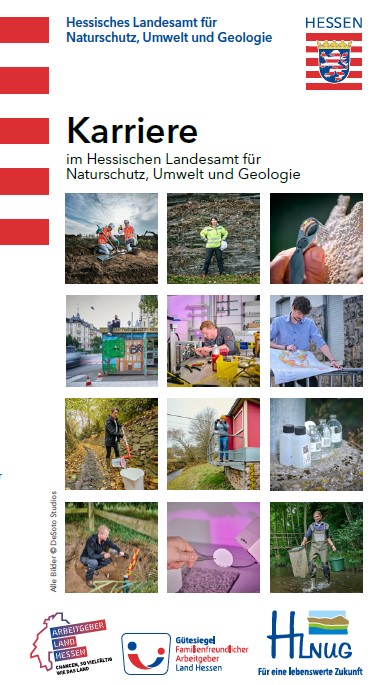 Titelseite "Karriere im Hessischen Landesamt für Naturschutz, Umwelt und Geologie"